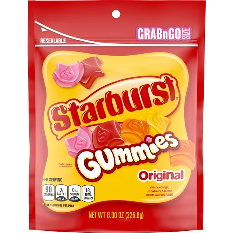 starburst® original gummies grab n go resealable bag 8oz