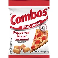 combos® pepperoni pizza baked cracker stuffed snacks 6.3oz