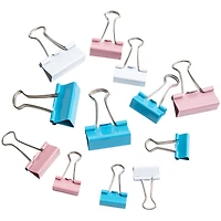 12-count pastel binder clips