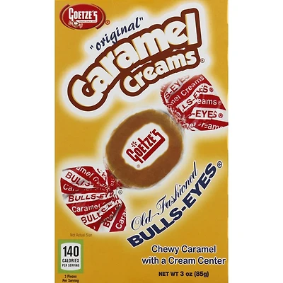 goetze's® old fashioned bull-eyes® original caramel creams® 3oz