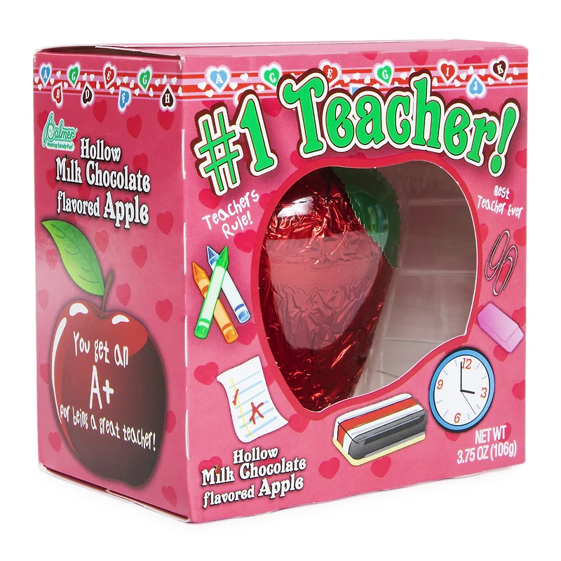 #1 teacher milk chocolate flavored apple 3.75oz