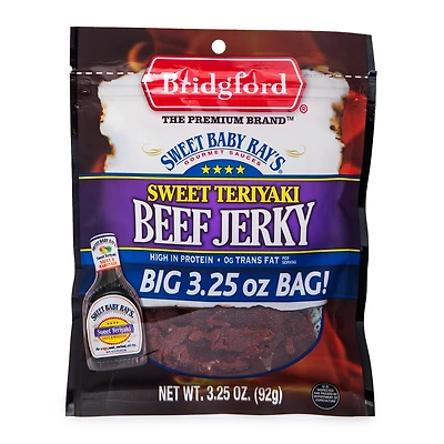 bridgford® sweet baby ray's® sweet teriyaki beef jerky 3.25oz