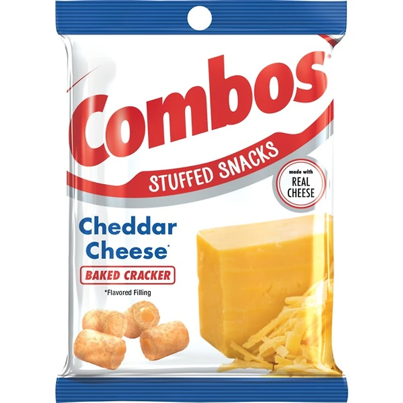 combos® cheddar cheese baked cracker stuffed snacks 6.3oz