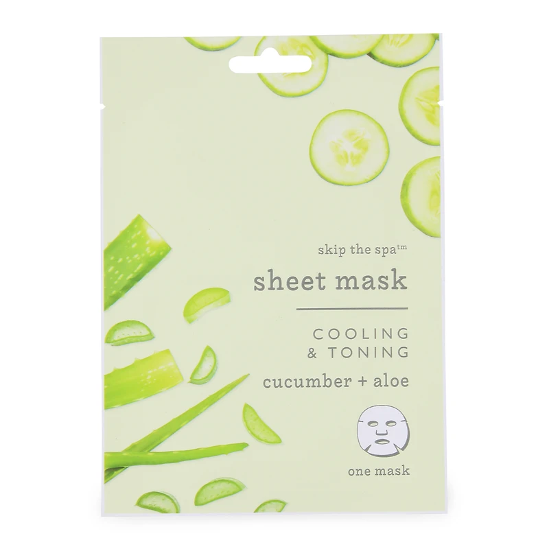 skip the spa™ cooling & toning cucumber + aloe sheet mask