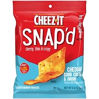 cheez-it snap'd® cheddar sour cream & onion baked snacks 2.2oz