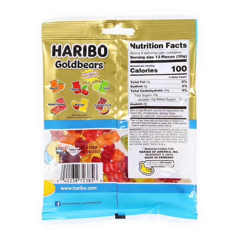 haribo® goldbears® summer edition gummi candy 4oz