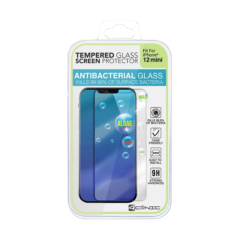 antibacterial tempered glass screen protector for iPhone 12 mini