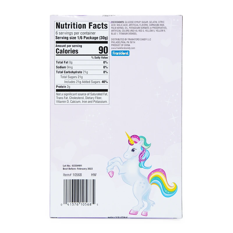 giant unicorn gummy candy 6.3oz