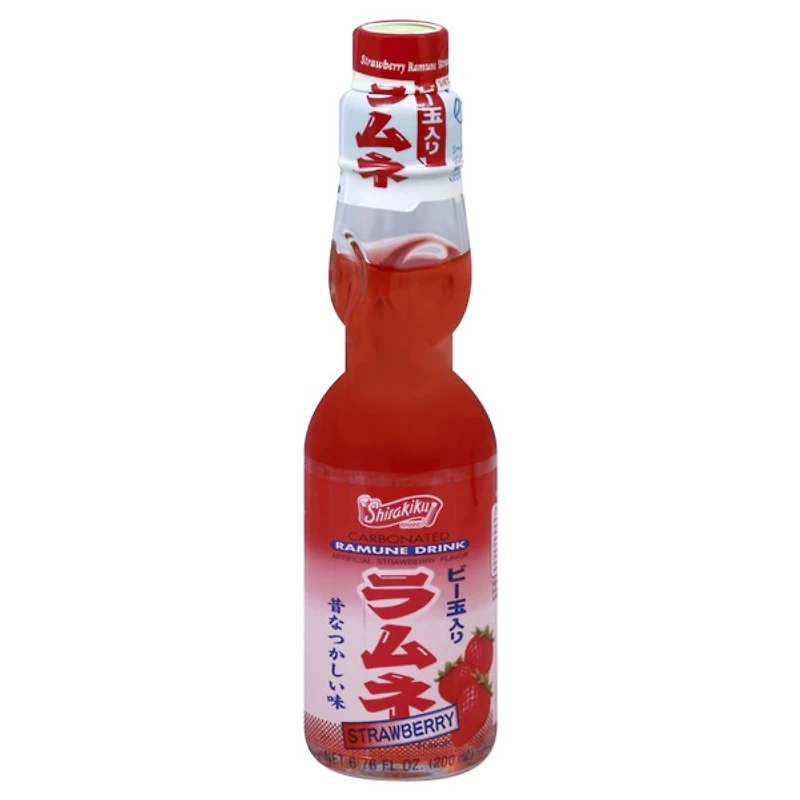 strawberry ramune carbonated drink 6.76oz
