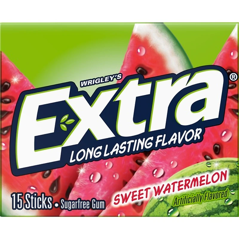 extra® sweet watermelon sugarfree gum - 15 sticks