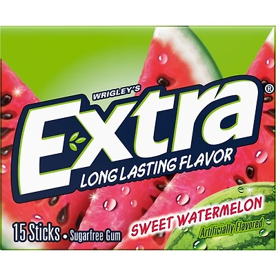 extra® sweet watermelon sugarfree gum - 15 sticks
