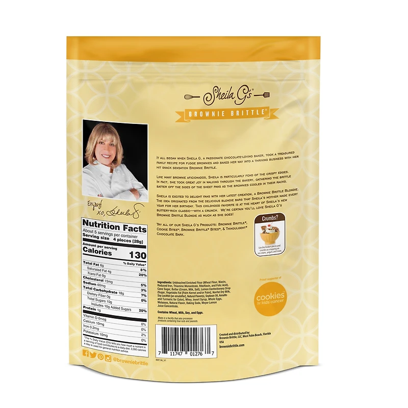 sheila g's® brownie brittle® meyer lemon blondies 5oz