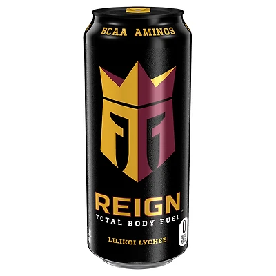 reign™ total body fuel energy drink with bcaa, lilikoi lychee 16oz