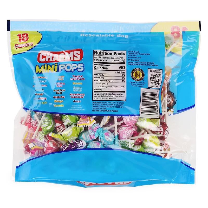 charms® mini pops 125-count lollipops