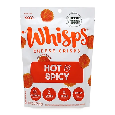whisps® hot & spicy cheese crisps 2.12oz
