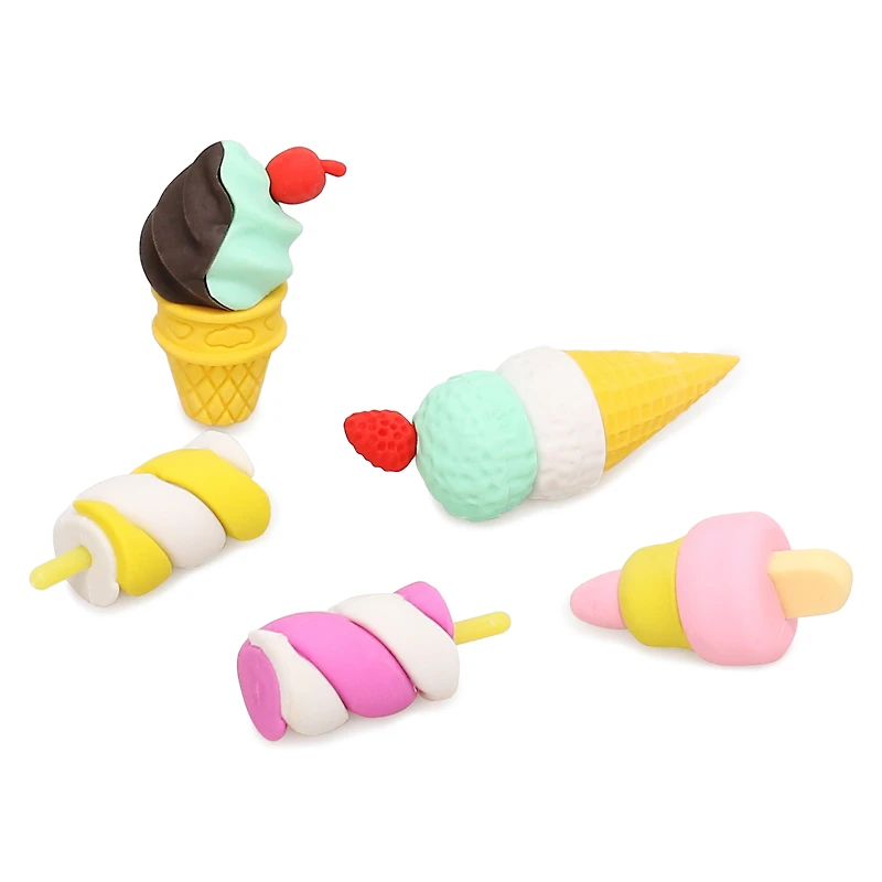 premiere® ice cream treat 3D erasers 5-pack