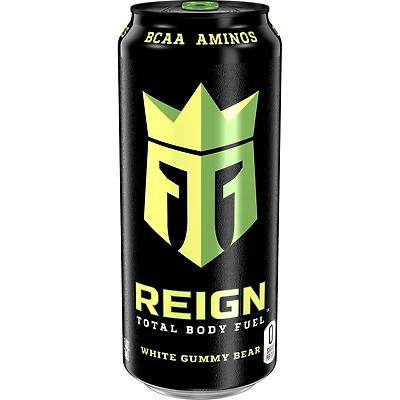 reign™ total body fuel energy drink with bcaa, white gummy bear 16oz