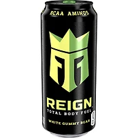 reign™ total body fuel energy drink with bcaa, white gummy bear 16oz