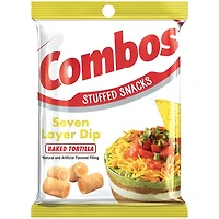 combos® baked tortilla seven layer dip stuffed snacks 6.3oz