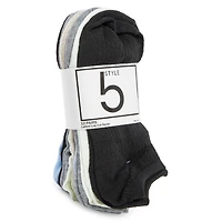 low-cut ankle socks 10-pack - black & gray
