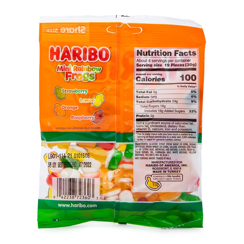 haribo® mini rainbow frogs gummi candy 4oz