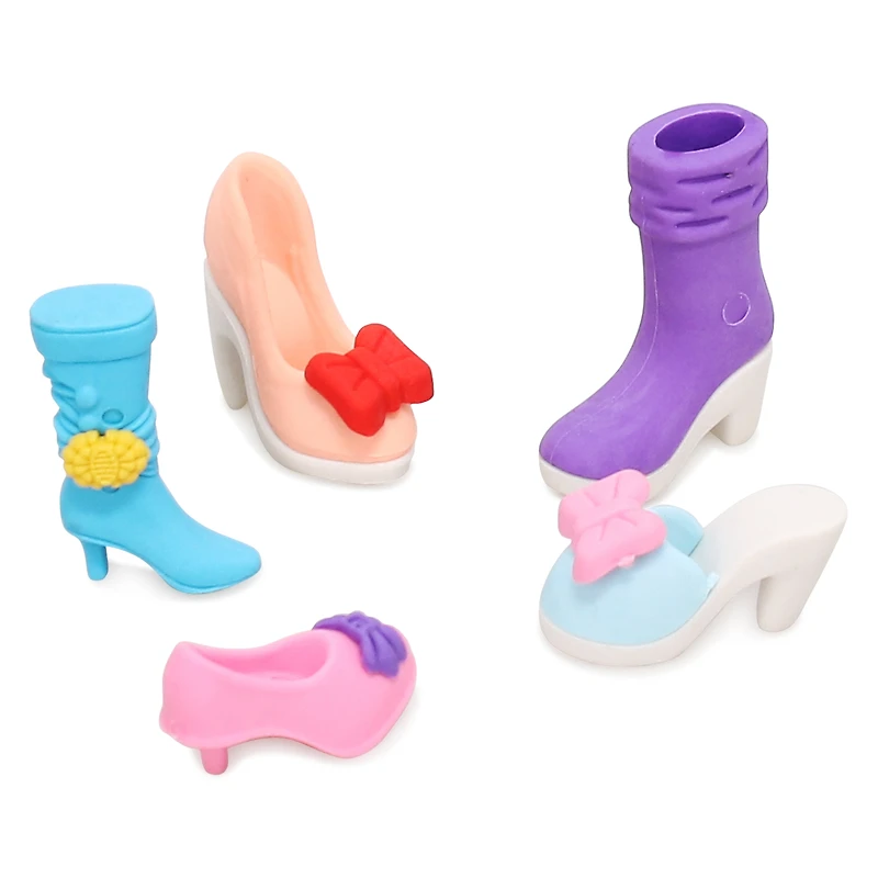 premiere® cute shoes 3D erasers 5-pack