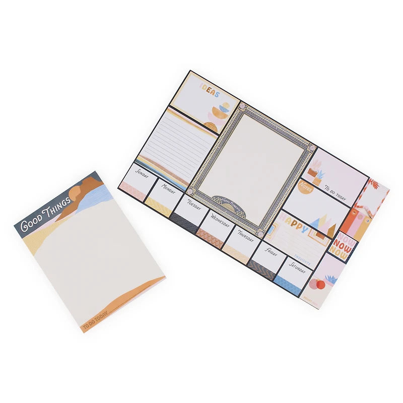 good things' desk blotter & notepad stationery set