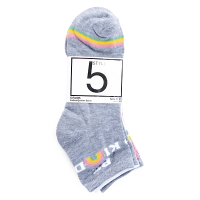 quarter crew socks 5-pack - be kind