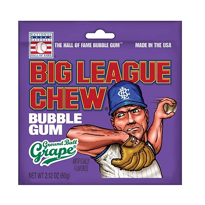 big league chew® bubble gum - ground ball grape™ 2.12oz