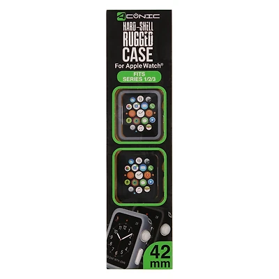 hard shell rugged case for Apple Watch® 42mm 2-pack - black & grey