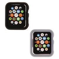 hard shell rugged case for Apple Watch® 42mm 2-pack - black & grey