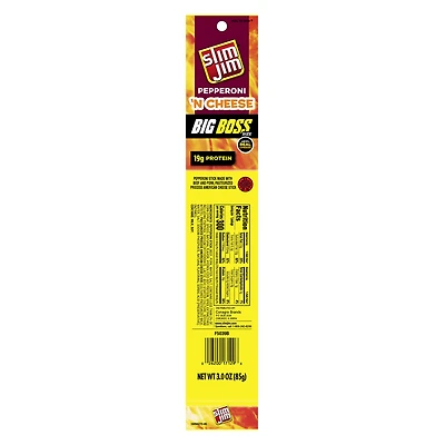 slim jim® pepperoni 'n cheese big boss snack stick 3oz