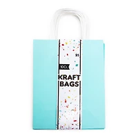 10-count medium turquoise gift bags 14in