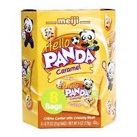 meiji® hello panda® caramel creme center with crunchy shell 8-pack