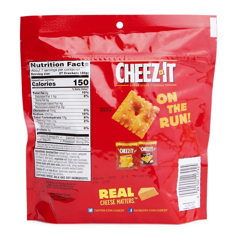 cheez-it® extra toasty baked snack crackers 7oz