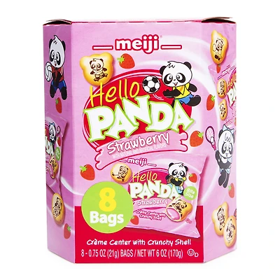 meiji® hello panda® strawberry creme center with crunchy shell 8-pack