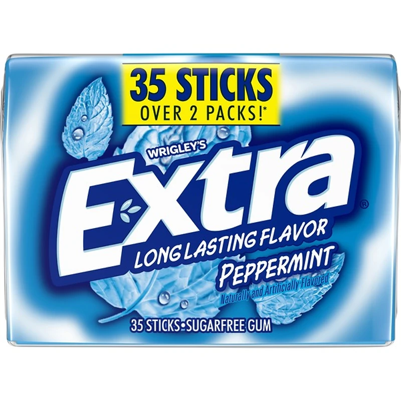 extra® peppermint sugarfree gum - 35 sticks