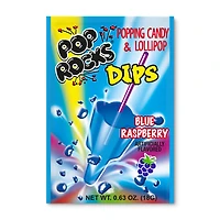 pop rocks® dips popping candy & lollipop - blue raspberry 0.63oz