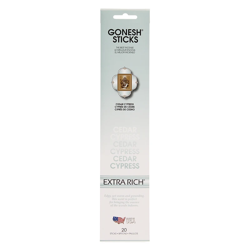 gonesh® cedar cypress incense sticks 20-pack