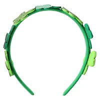 st. patrick's day glitter shamrocks headband