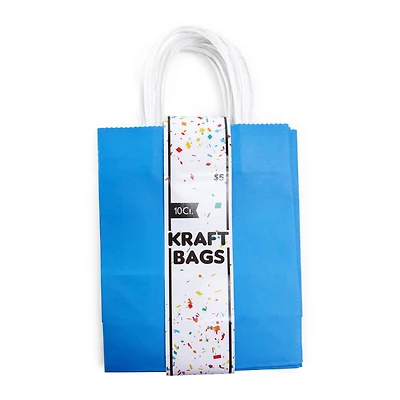 10-count medium blue gift bags 14in