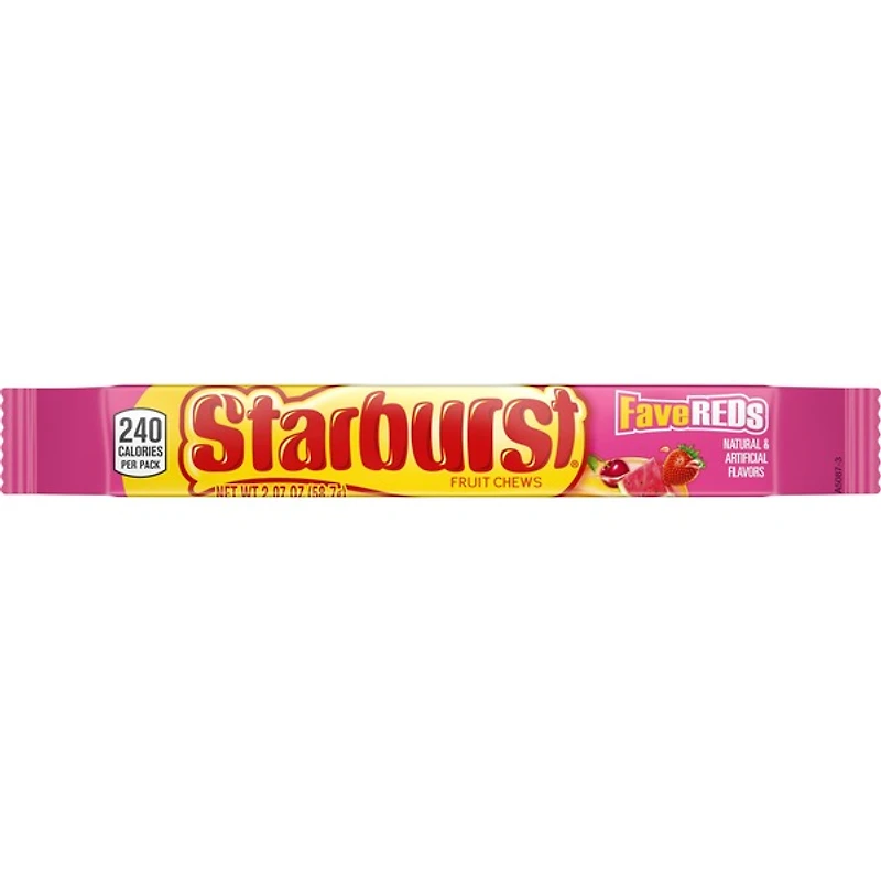 starburst® fave reds fruit chews candy 2.07oz