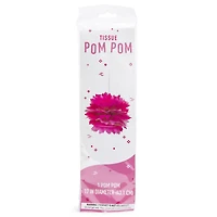 pink tissue pom pom- party decoration 17in