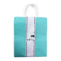 large kraft bags 6 count - turquoise 16.5in