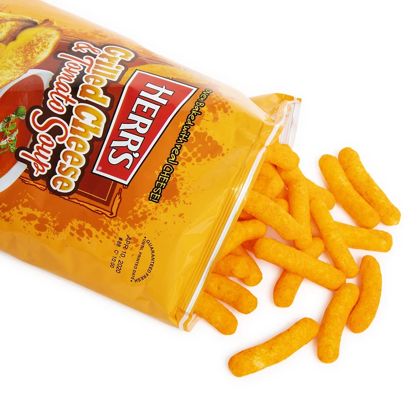 herr's® grilled cheese & tomato soup flavored cheese curls 7oz