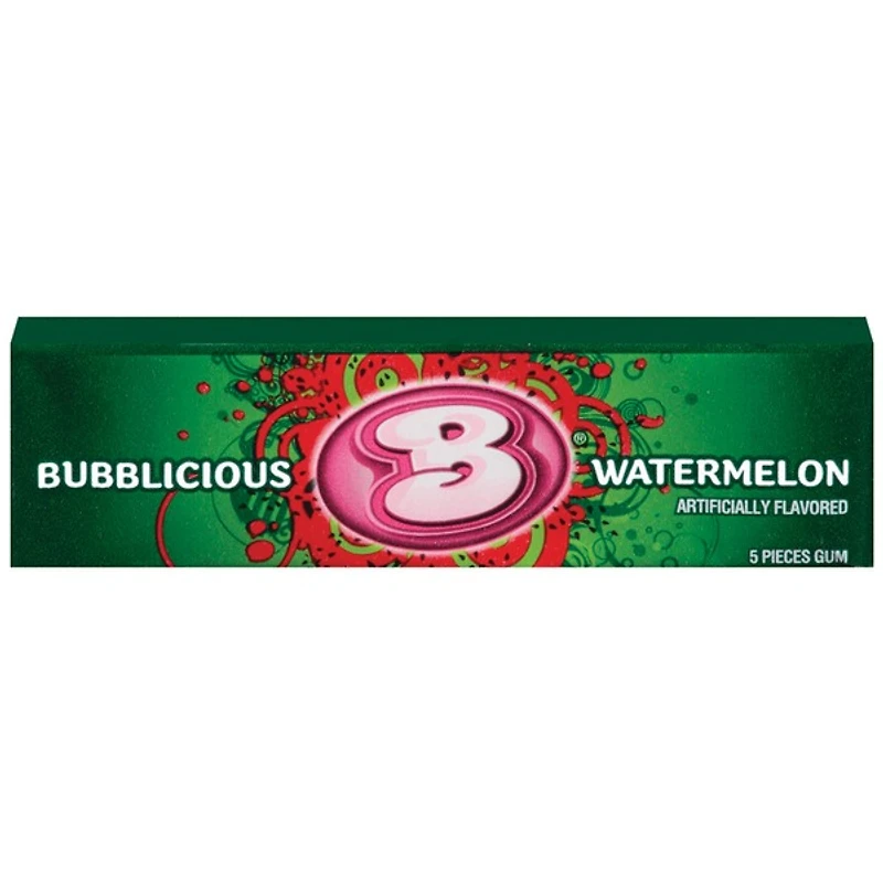 bubblicious® watermelon bubble gum 5 pieces