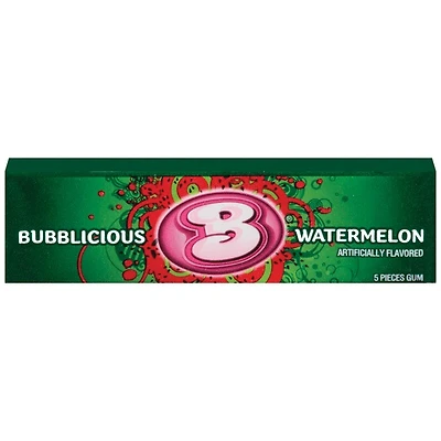 bubblicious® watermelon bubble gum 5 pieces