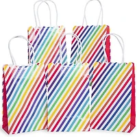 10-count striped gift bags 8in x 5in