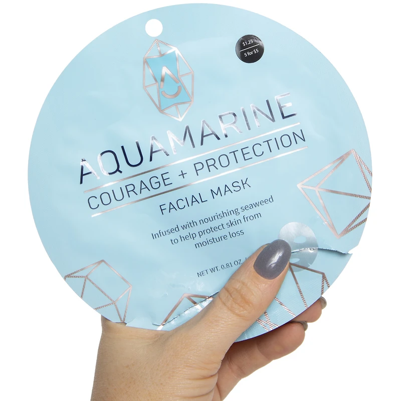 aquamarine courage + protection sheet mask