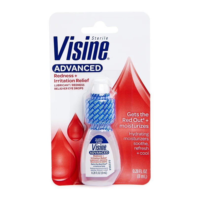 visine® advanced redness & irritation relief eye drops 0.28oz